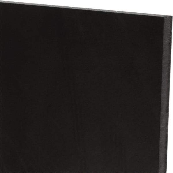 Made in USA - 1/4" Thick x 48" Wide x 2' Long, Polyurethane Sheet - Black, 60A Hardness, ±0.015 Tolerance - Benchmark Tooling