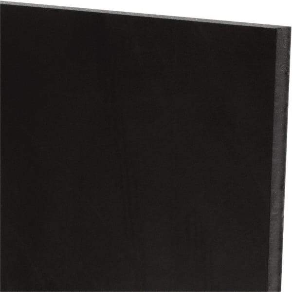 Made in USA - 1/4" Thick x 12" Wide x 1' Long, Polyurethane Sheet - Black, 60A Hardness, ±0.015 Tolerance - Benchmark Tooling