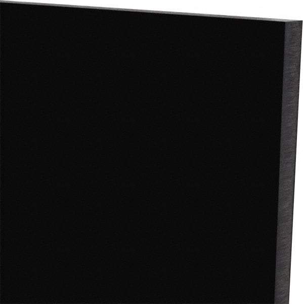 Made in USA - 1/2" Thick x 24" Wide x 1' Long, Polyurethane Sheet - Black, 60A Hardness, ±0.025 Tolerance - Benchmark Tooling