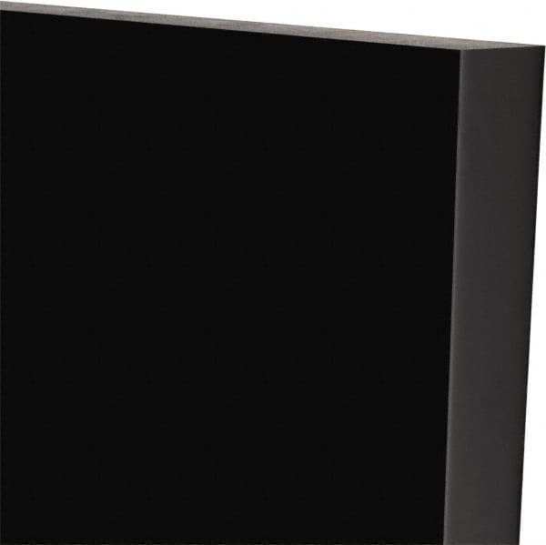 Made in USA - 1" Thick x 12" Wide x 1' Long, Polyurethane Sheet - Black, 60A Hardness, ±0.025 Tolerance - Benchmark Tooling