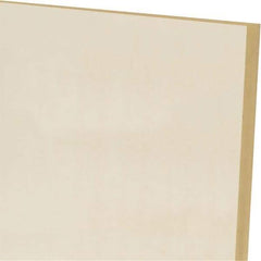 Made in USA - 1/4" Thick x 24" Wide x 2' Long, Polyurethane Sheet - Natural, 60A Hardness, ±0.015 Tolerance - Benchmark Tooling