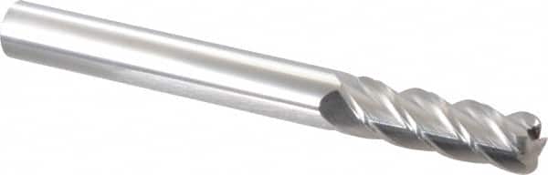Accupro - 5/8", 4 Flute, Single End, Solid Carbide, 1/8" Corner Radius End Mill - 6" OAL, 40° Helix, Right Hand Flute, 2" LOC, Right Hand Cut - Benchmark Tooling