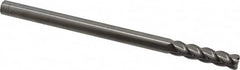 Accupro - 3/8", 4 Flute, Single End, Solid Carbide, 0.06" Corner Radius End Mill - 6" OAL, 40° Helix, Right Hand Flute, 1-1/2" LOC, Right Hand Cut - Benchmark Tooling