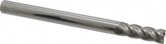 Accupro - 1/2", 4 Flute, Single End, Solid Carbide, 0.02" Corner Radius End Mill - 6" OAL, 40° Helix, Right Hand Flute, 1-1/2" LOC, Right Hand Cut - Benchmark Tooling