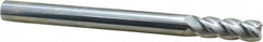 Accupro - 1/2", 4 Flute, Single End, Solid Carbide, 0.03" Corner Radius End Mill - 6" OAL, 40° Helix, Right Hand Flute, 1-1/2" LOC, Right Hand Cut - Benchmark Tooling