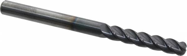 Accupro - 5/16", 4 Flute, Single End, Solid Carbide, 1/8" Corner Radius End Mill - 4" OAL, 40° Helix, Right Hand Flute, 1-5/8" LOC, Right Hand Cut - Benchmark Tooling