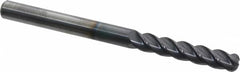 Accupro - 5/16", 4 Flute, Single End, Solid Carbide, 1/8" Corner Radius End Mill - 4" OAL, 40° Helix, Right Hand Flute, 1-5/8" LOC, Right Hand Cut - Benchmark Tooling