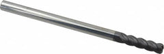 Accupro - 3/8" Diam 4 Flute Solid Carbide 0.09" Corner Radius End Mill - Benchmark Tooling