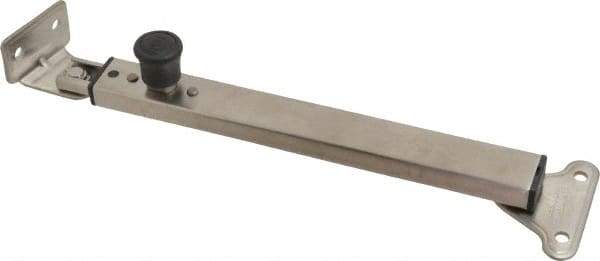 Sugatsune - 12-7/32" OAL x 1-29/32" Wide, 66 Lb Capacity, Lid Stay with Lock - Only One Stay per Lid Required, 11/64" Mounting Hole Diam, 90° Max Opening, Satin 304 Stainless Steel & ABS - Benchmark Tooling