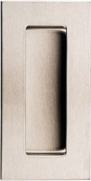 Sugatsune - 120mm Overall Width x 60mm Overall Height, 15mm Recess Depth, Satin Recessed Pull - 304 Stainless Steel, 28mm Recess Height, 86mm Recess Width, 110mm Center to Center, M4 Thread - Benchmark Tooling