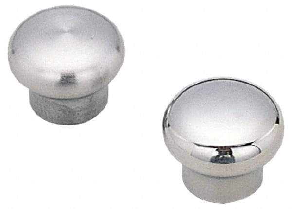 Sugatsune - 304 Stainless Steel Round Drawer or Lid Knob - 1-25/64" Base Diam, 1-63/64" Diam, 1-11/32" High, M5x0.8 - Benchmark Tooling