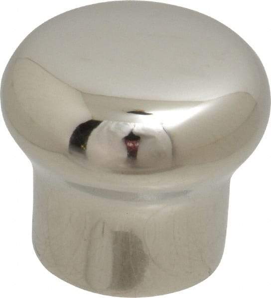 Sugatsune - 304 Stainless Steel Round Drawer or Lid Knob - 45/64" Base Diam, 63/64" Diam, 7/8" High, M4x0.7 - Benchmark Tooling