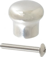 Sugatsune - 304 Stainless Steel Round Drawer or Lid Knob - 63/64" Base Diam, 1-1/2" Diam, 1-1/16" High, M5x0.8 - Benchmark Tooling