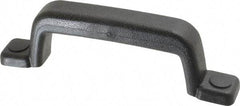 Sugatsune - Polyurethane Around Steel Core Chest Handle - 185mm Wide x 2-1/16" High, Black Coated, 2 Holes - Benchmark Tooling