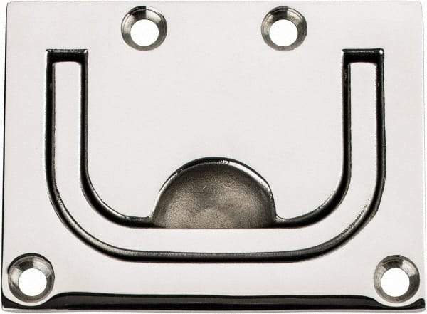 Sugatsune - Polished Finish 316 Stainless Steel Trap Door Ring - 1/4" Mortise Depth, 2-1/4" High x 3" Wide - Benchmark Tooling