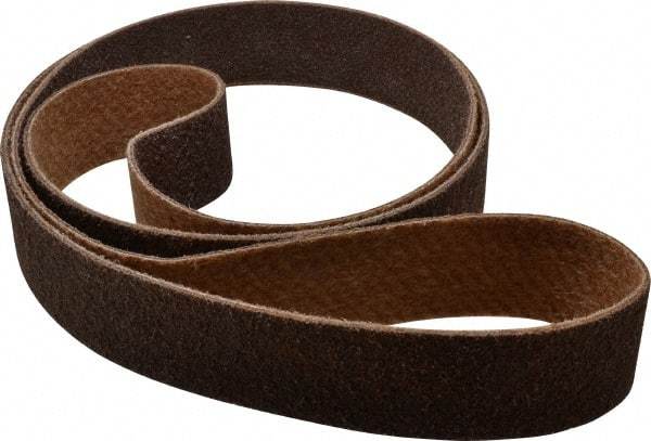 Brite Star - 3" Wide x 132" OAL, 80 Grit, Aluminum Oxide Abrasive Belt - Aluminum Oxide, Coarse, Nonwoven, Series SC-BS - Benchmark Tooling