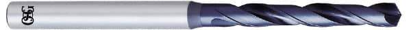 OSG - #22 130° Powdered Metal Jobber Drill - V Finish, Right Hand Cut, Spiral Flute, Straight Shank, 75mm OAL, Standard Point - Benchmark Tooling