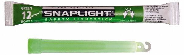 Cyalume - 10 Piece Green Chemical Lightstick - 6 Inch Long, 12 Hours Illumination Time, Nonflammable, Nontoxic and Waterproof, Snap and Shake Activation Method - Benchmark Tooling