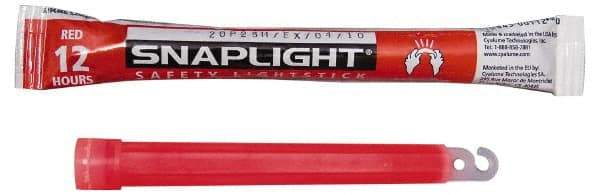 Cyalume - 10 Piece Red Chemical Lightstick - 6 Inch Long, 12 Hours Illumination Time, Nonflammable, Nontoxic and Waterproof, Snap and Shake Activation Method - Benchmark Tooling