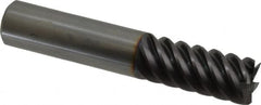 Guhring - 5/8", 1-1/4" LOC, 5/8" Shank Diam, 3-1/2" OAL, 6 Flute, Solid Carbide Square End Mill - Single End, FIREX Finish, Spiral Flute, 55° Helix, Centercutting, Right Hand Cut, Right Hand Flute, Series 3182 - Benchmark Tooling