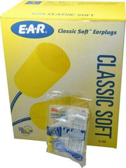 3M - Disposable, Corded, 31 dB, Barrel Earplugs - Yellow, 200 Pairs - Benchmark Tooling