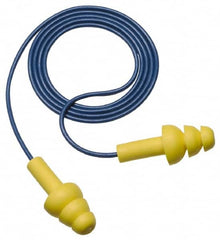 3M - Reusable, Corded, 25 dB, Cone Earplugs - Yellow, 200 Pairs - Benchmark Tooling