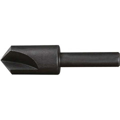 Chicago-Latrobe - 1/2" Head Diam, 1/4" Shank Diam, 3 Flute 90° High Speed Steel Countersink - Benchmark Tooling