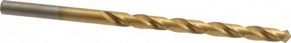 Chicago-Latrobe - #16 118° High Speed Steel Jobber Drill - TiN Finish, Right Hand Cut, Spiral Flute, Straight Shank, 3-3/8" OAL, Standard Point - Benchmark Tooling