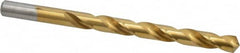 Chicago-Latrobe - 21/64" 118° High Speed Steel Jobber Drill - TiN Finish, Right Hand Cut, Spiral Flute, Straight Shank, 4-5/8" OAL, Standard Point - Benchmark Tooling