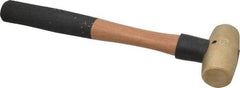 American Hammer - 2 Lb Head 1-3/8" Face Brass Head Hammer - 13" OAL, Wood Handle - Benchmark Tooling