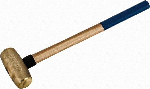 American Hammer - 10 Lb Head 2" Face Bronze Nonmarring Hammer - 26" OAL, Wood Handle - Benchmark Tooling