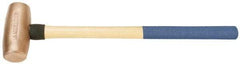 American Hammer - 10 Lb Nonsparking Copper Head Hammer - 26" OAL, 6-1/2" Head Length, 2" Face Diam, 26" Hickory Handle - Benchmark Tooling