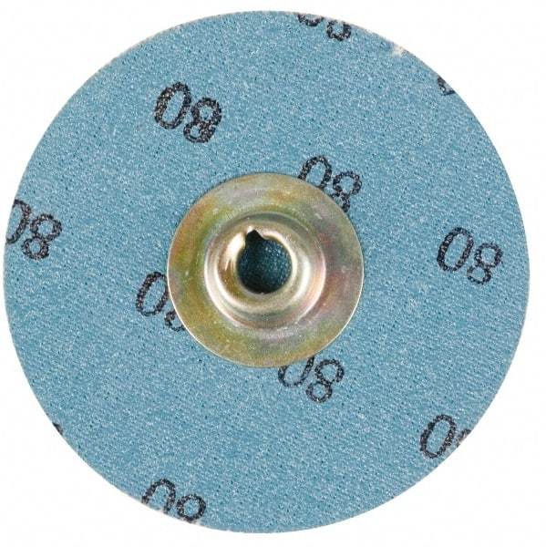 Standard Abrasives - 1-1/2" Disc Diam, 40 Grit, Aluminum Oxide Quick Change Disc - Type S Attaching System, Coated, Brown, Coarse Grade, 20,000 RPM - Benchmark Tooling
