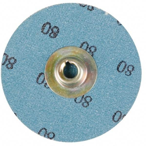 Standard Abrasives - 1" Disc Diam, 24 Grit, Aluminum Oxide Quick Change Disc - Type S Attaching System, Coated, Brown, Very Coarse Grade, 20,000 RPM - Benchmark Tooling