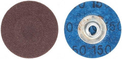 Tru-Maxx - 1-1/2" Disc Diam, 150 Grit, Aluminum Oxide Quick Change Disc - Type S Attaching System, Coated, Brown, Very Fine Grade, 30,000 RPM - Benchmark Tooling