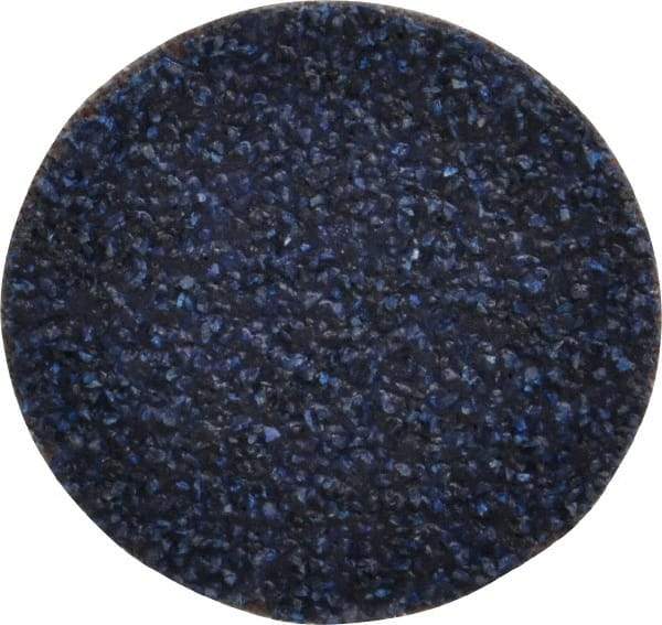 Tru-Maxx - 1-1/2" Disc Diam, 36 Grit, Zirconia Alumina Quick Change Disc - Type S Attaching System, Coated, Blue, Very Coarse Grade, 30,000 RPM - Benchmark Tooling
