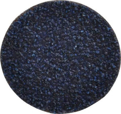 Tru-Maxx - 1-1/2" Disc Diam, 36 Grit, Zirconia Alumina Quick Change Disc - Type S Attaching System, Coated, Blue, Very Coarse Grade, 30,000 RPM - Benchmark Tooling