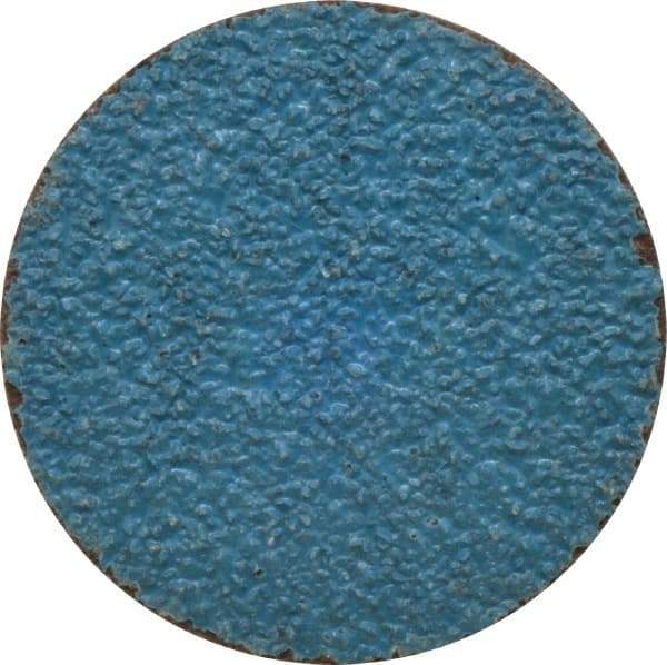 Tru-Maxx - 2" Disc Diam, 36 Grit, Zirconia Alumina Quick Change Disc - Type S Attaching System, Coated, Blue, Very Coarse Grade, 30,000 RPM - Benchmark Tooling