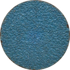 Tru-Maxx - 2" Disc Diam, 36 Grit, Zirconia Alumina Quick Change Disc - Type S Attaching System, Coated, Blue, Very Coarse Grade, 30,000 RPM - Benchmark Tooling