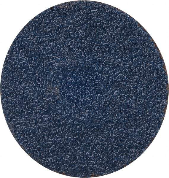 Tru-Maxx - 2" Disc Diam, 50 Grit, Zirconia Alumina Quick Change Disc - Type S Attaching System, Coated, Blue, Coarse Grade, 30,000 RPM - Benchmark Tooling