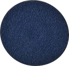 Tru-Maxx - 3" Disc Diam, 40 Grit, Zirconia Alumina Quick Change Disc - Type S Attaching System, Coated, Blue, Coarse Grade, 20,000 RPM - Benchmark Tooling