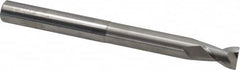 SGS - 3/8", 1/2" LOC, 3/8" Shank Diam, 4" OAL, 2 Flute, Solid Carbide Square End Mill - Single End, Uncoated, Spiral Flute, 35° Helix, Centercutting, Right Hand Cut, Right Hand Flute, Series 47E - Benchmark Tooling