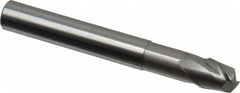 Accupro - 8mm, 2 Flute, Single End, Solid Carbide, 1mm Corner Radius End Mill - 63mm OAL, 30° Helix, Right Hand Flute, 8mm LOC, Right Hand Cut, 16mm Extended Reach - Benchmark Tooling