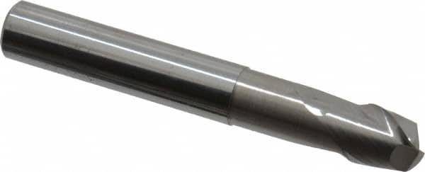 Accupro - 10mm, 2 Flute, Single End, Solid Carbide, 1mm Corner Radius End Mill - 72mm OAL, 30° Helix, Right Hand Flute, 10mm LOC, Right Hand Cut, 20mm Extended Reach - Benchmark Tooling