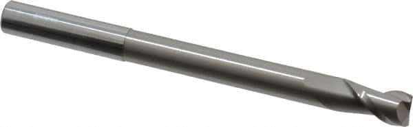 Accupro - 10mm, 18mm LOC, 10mm Shank Diam, 120mm OAL, 2 Flute, Solid Carbide Square End Mill - Single End, Uncoated, Spiral Flute, 40° Helix, Centercutting, Right Hand Cut, Right Hand Flute - Benchmark Tooling