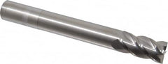 Accupro - 3/4", 1-1/2" LOC, 3/4" Shank Diam, 6" OAL, 4 Flute, Solid Carbide Square End Mill - Single End, Uncoated, Spiral Flute, 40° Helix, Centercutting, Right Hand Cut, Right Hand Flute - Benchmark Tooling