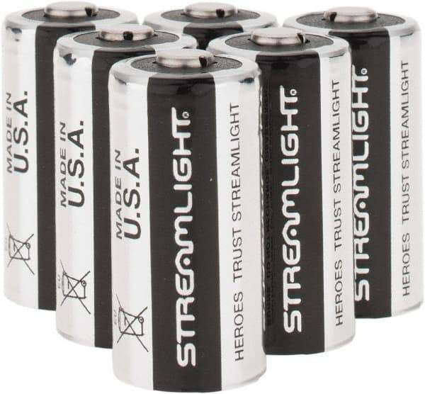 Streamlight - Size CR123A, Lithium, 6 Pack, Standard Battery - 3 Volts - Benchmark Tooling