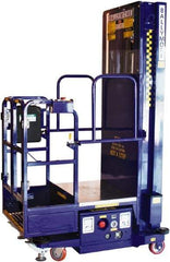 Ballymore - 650 Lb Capacity, 186" Lift Height, Battery Operated Power Stocker Lift - 186" Lift Height, Battery Operated - Benchmark Tooling