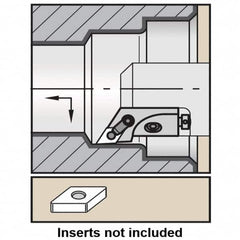Kennametal - Series Kenloc, Right Hand, MDJN Toolholder Compatibility, DN.. Insert Compatibility, Indexable Turning Cartridge - Pin & Clamp Holding Method, 70mm OAL x 18mm OAW x 24.75mm OAH - Benchmark Tooling