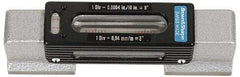 TESA Brown & Sharpe - 8" Long, 0.0004" Graduation Sensitivity per 10", 2 Vials, Master Precision Level - 0.2" Base Flatness, 1.6" Wide - Benchmark Tooling